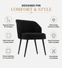 Noir Curve Luxe Accent Chair In Dark Grey Colour