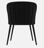 Noir Curve Luxe Accent Chair In Dark Grey Colour