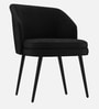 Noir Curve Luxe Accent Chair In Dark Grey Colour