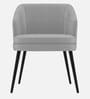 Noir Curve Luxe Accent Chair In Light Grey Colour