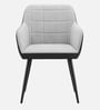 Noir Curve Luxe Accent Chair In Light Grey Colour