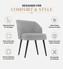 Noir Curve Luxe Accent Chair In Light Grey Colour