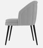Noir Curve Luxe Accent Chair In Light Grey Colour