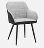 Noir Curve Luxe Accent Chair In Light Grey Colour