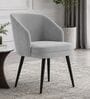 Noir Curve Luxe Accent Chair In Light Grey Colour