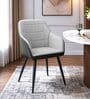 Noir Curve Luxe Accent Chair In Light Grey Colour