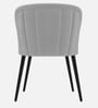 Noir Curve Luxe Accent Chair In Light Grey Colour
