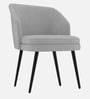Noir Curve Luxe Accent Chair In Light Grey Colour