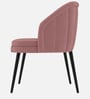 Noir Curve Luxe Accent Chair In Pink Colour