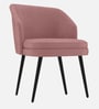 Noir Curve Luxe Accent Chair In Pink Colour