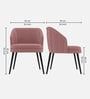 Noir Curve Luxe Accent Chair In Pink Colour
