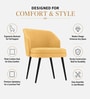 Noir Curve Luxe Accent Chair In Yellow Colour