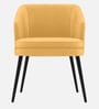 Noir Curve Luxe Accent Chair In Yellow Colour