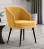 Noir Curve Luxe Accent Chair In Yellow Colour