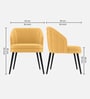 Noir Curve Luxe Accent Chair In Yellow Colour