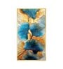 Noir Petal Glass Finish Vertical Wall Art