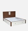 Noir Premier King Size Bed in White Finish with Hydraulic Storage
