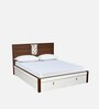 Noir Premier King Size Bed in White Finish with Hydraulic Storage