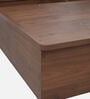 Noir Queen Size Bed In Black Glossy & Knottywood Color with Hydraulic Storage