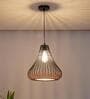 Nolan Bamboo & Metal Ceiling Pendant (Natural & Black)