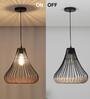 Nolan Bamboo & Metal Ceiling Pendant (Natural & Black)
