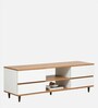 Elisa TV Console For TVs Up To 55" In White & Brown Finish