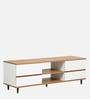 Elisa TV Console For TVs Up To 55" In White & Brown Finish