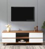Elisa TV Console For TVs Up To 55" In White & Brown Finish