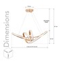 Noleon Rose Gold 3 Colour Led Chandelier Ceiling Light
