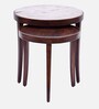 Nolita Marble Top Nesting Table In Sun Walnut Finish