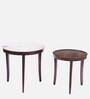 Nolita Marble Top Nesting Table In Sun Walnut Finish