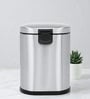 Silver Metal Noma Trash Bin 6 Ltr