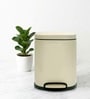 Beige Metal Noma Trash Bin 6 Ltr