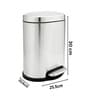 Silver Metal Noma Trash Bin 6 Ltr