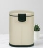 Beige Metal Noma Trash Bin 6 Ltr