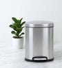Silver Metal Noma Trash Bin 6 Ltr