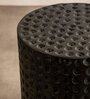 Nomad Solid Wood Side Table In Charcoal Colour