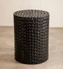 Nomad Solid Wood Side Table In Charcoal Colour