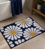 Blue Floral  Non-Slip Bath Mat (40x60 CM)
