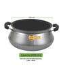 Brant 6 Ltrs Induction Friendly Grey & Black Aluminium Cooking Pot