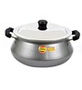 Brant 6 Ltrs Induction Friendly Grey & Black Aluminium Cooking Pot