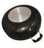 Clive Non- Stick Black & Silver Aluminium Kadhai with Lid