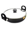Blade Non- Stick Black Aluminium Kadhai with Lid