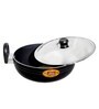 Blade Non- Stick Black Aluminium Kadhai with Lid