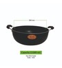 Clive Non- Stick Black & Silver Aluminium Kadhai with Lid