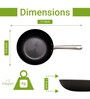Cast Iron Non-Stick 24 cm Casserole &  24 cm Frypan  Non Toxic and Coating Free 2 pcs Cookware Set