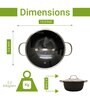 Cast Iron Non-Stick 24 cm Casserole &  24 cm Frypan  Non Toxic and Coating Free 2 pcs Cookware Set