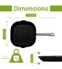 Cast Iron Non-Stick 24 cm FryPan &  28 cm Grill pan  Non Toxic and Coating Free 2 pcs Cookware Set