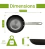 Cast Iron Non-Stick 30 cm Kadhai &  20 cm Frypan  Non Toxic and Coating Free 2 pcs Cookware Set