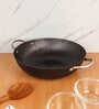 Cast Iron Non-Stick 30 cm Kadhai &  24 cm Frypan  Non Toxic and Coating Free 2 pcs Cookware Set